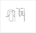 ECCO SHOWER MIXER 80MM ROUND PLATE CHROME