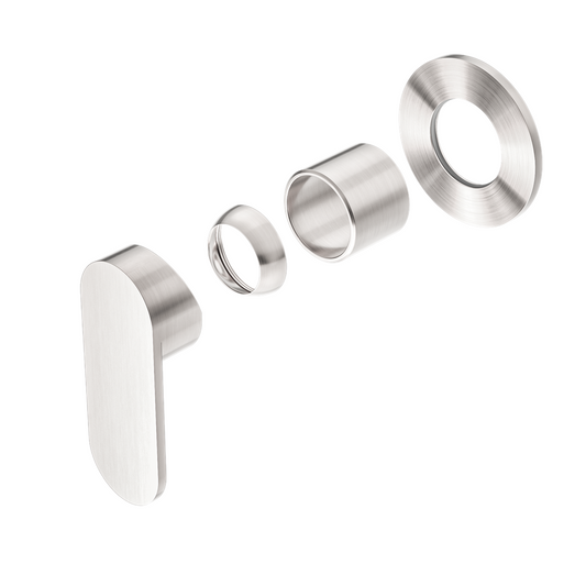 ECCO SHOWER MIXER 80MM ROUND PLATE TRIM KITS ONLY BRUSHED NICKEL