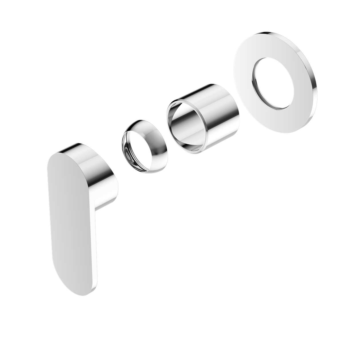 ECCO SHOWER MIXER 80MM ROUND PLATE TRIM KITS ONLY CHROME