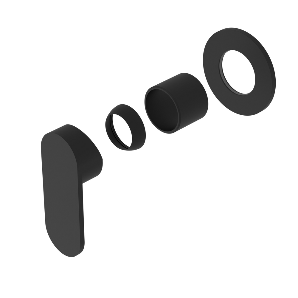 ECCO SHOWER MIXER 80MM ROUND PLATE TRIM KITS ONLY MATTE BLACK