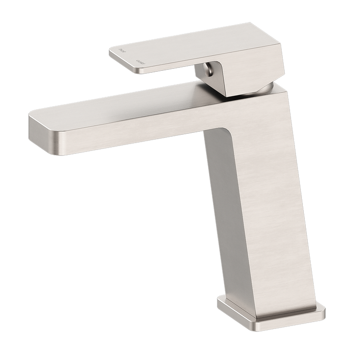 Celia Basin Mixer Angle Spout Brushed Nickel — Basin & Bath Spouts