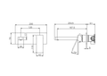 CELIA WALL BASIN/BATH MIXER CHROME