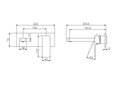 CELIA WALL BASIN/BATH MIXER TRIM KITS ONLY MATTE BLACK