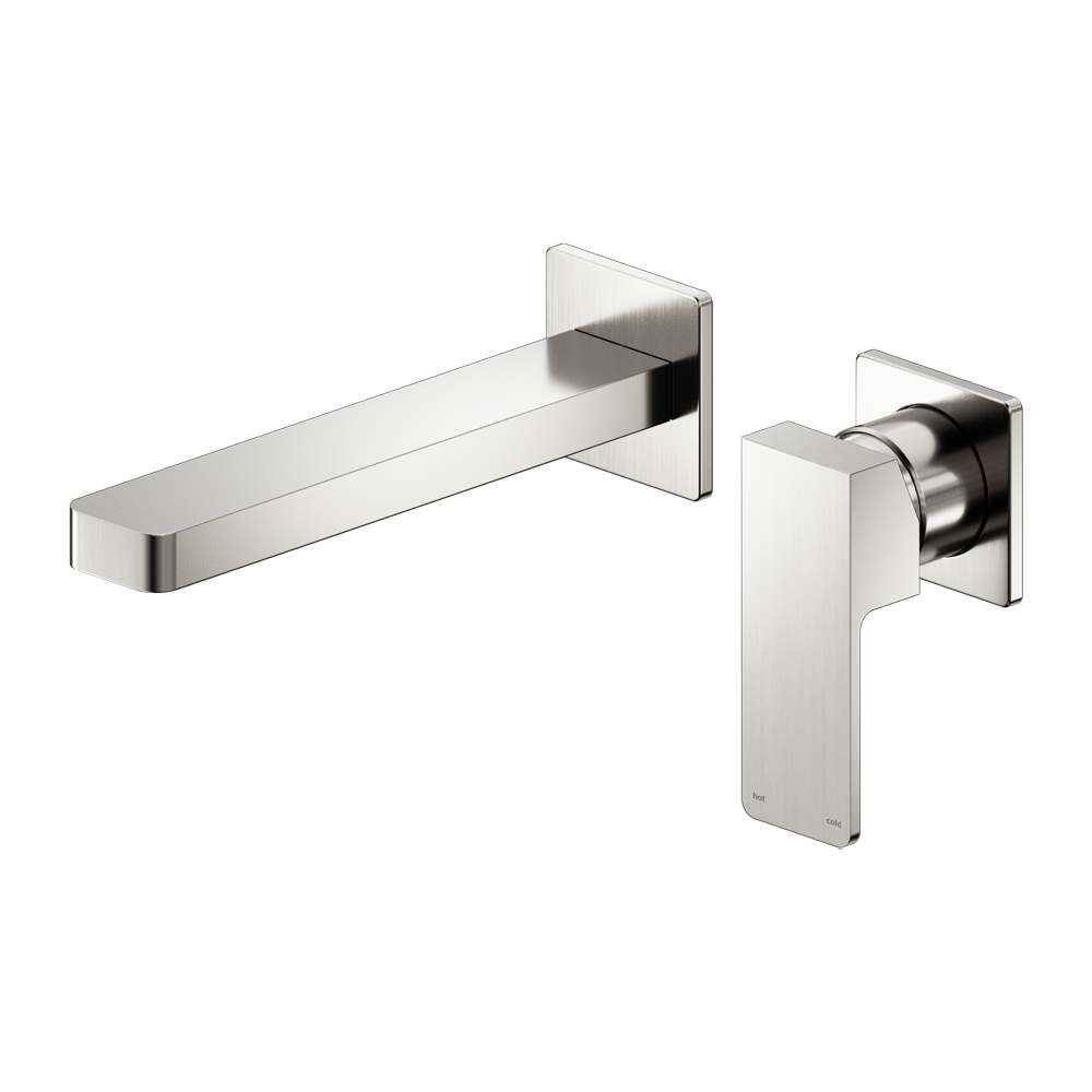 CELIA WALL BASIN/BATH MIXER SEPARATE BACK PLATE BRUSHED NICKEL