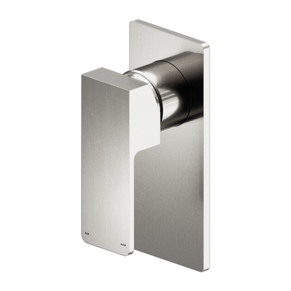 CELIA SHOWER MIXER RECTANGULAR BACKPLATE BRUSHED NICKEL
