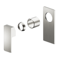 CELIA SHOWER MIXER RECTANGULAR BACKPLATE TRIM KITS ONLY BRUSHED NICKEL