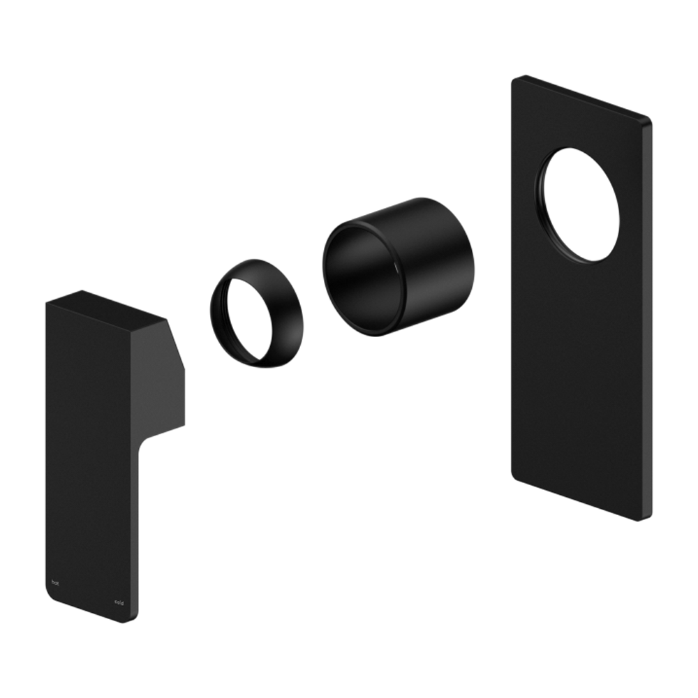 CELIA SHOWER MIXER RECTANGULAR BACKPLATE TRIM KITS ONLY MATTE BLACK