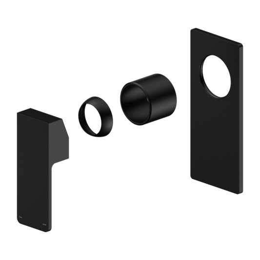 CELIA SHOWER MIXER RECTANGULAR BACKPLATE TRIM KITS ONLY MATTE BLACK