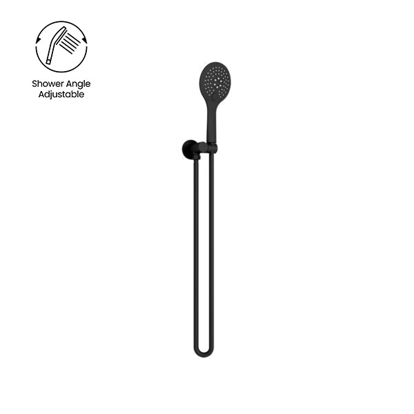 RAIN 3 FUNCTION SHOWER ON BRACKET CHROME (NR305CH) MATTE BLACK