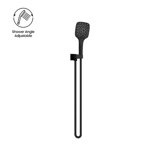 RAIN SQUARE 3 FUNCTION SHOWER ON BRACKET CHROME (NR306CH) MATTE BLACK