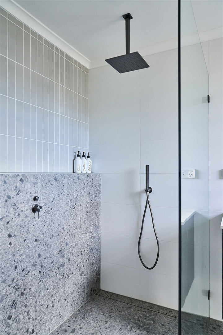 SLIM SHOWER ON BRACKET CHROME (NR307CH) GUN METAL GREY