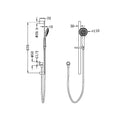 ECCO SHOWER RAIL WITH AIR SHOWER CHROME