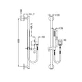 DOLCE SHOWER RAIL WITH SLIM HAND SHOWER CHROME (NR311CH) CHROME