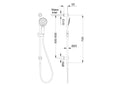 3 FUNCTION SHOWER RAIL MATTE BLACK