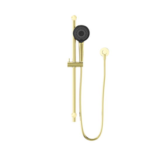 ROUND METAL PROJECT SHOWER RAIL 4 STAR RATING BRUSHED GOLD