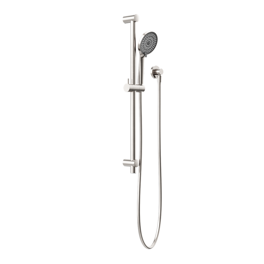 ROUND METAL PROJECT SHOWER RAIL 4 STAR RATING BRUSHED NICKEL