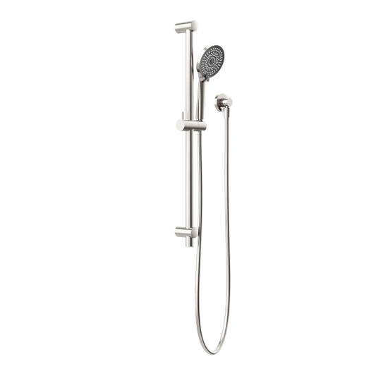 ROUND METAL PROJECT SHOWER RAIL 4 STAR RATING BRUSHED NICKEL