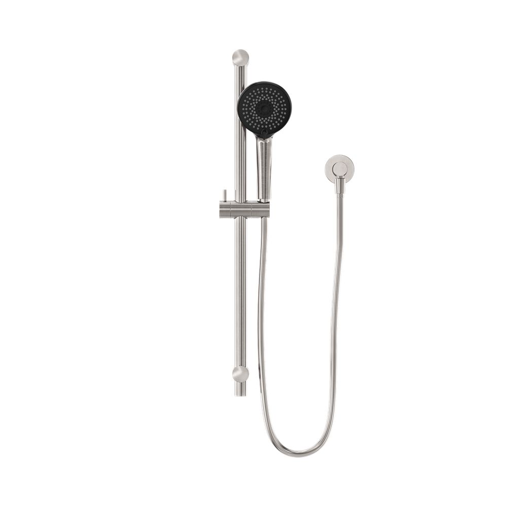 ROUND METAL PROJECT SHOWER RAIL 4 STAR RATING BRUSHED NICKEL