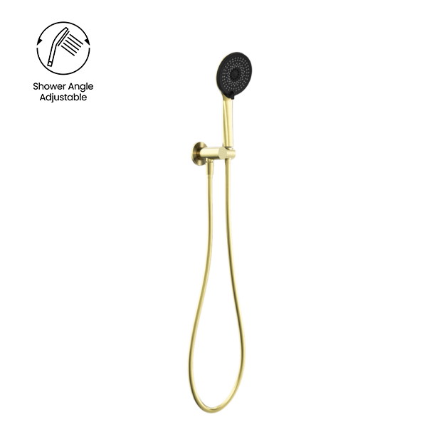 PROJECT ROUND SHOWER ON BRACKET 4 STAR RATING BRUSHED GOLD