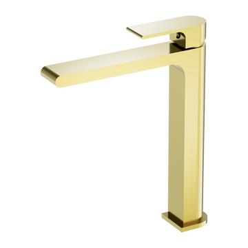 Bianca Tall Basin Mixer Brushed Gold — Gold & Brass