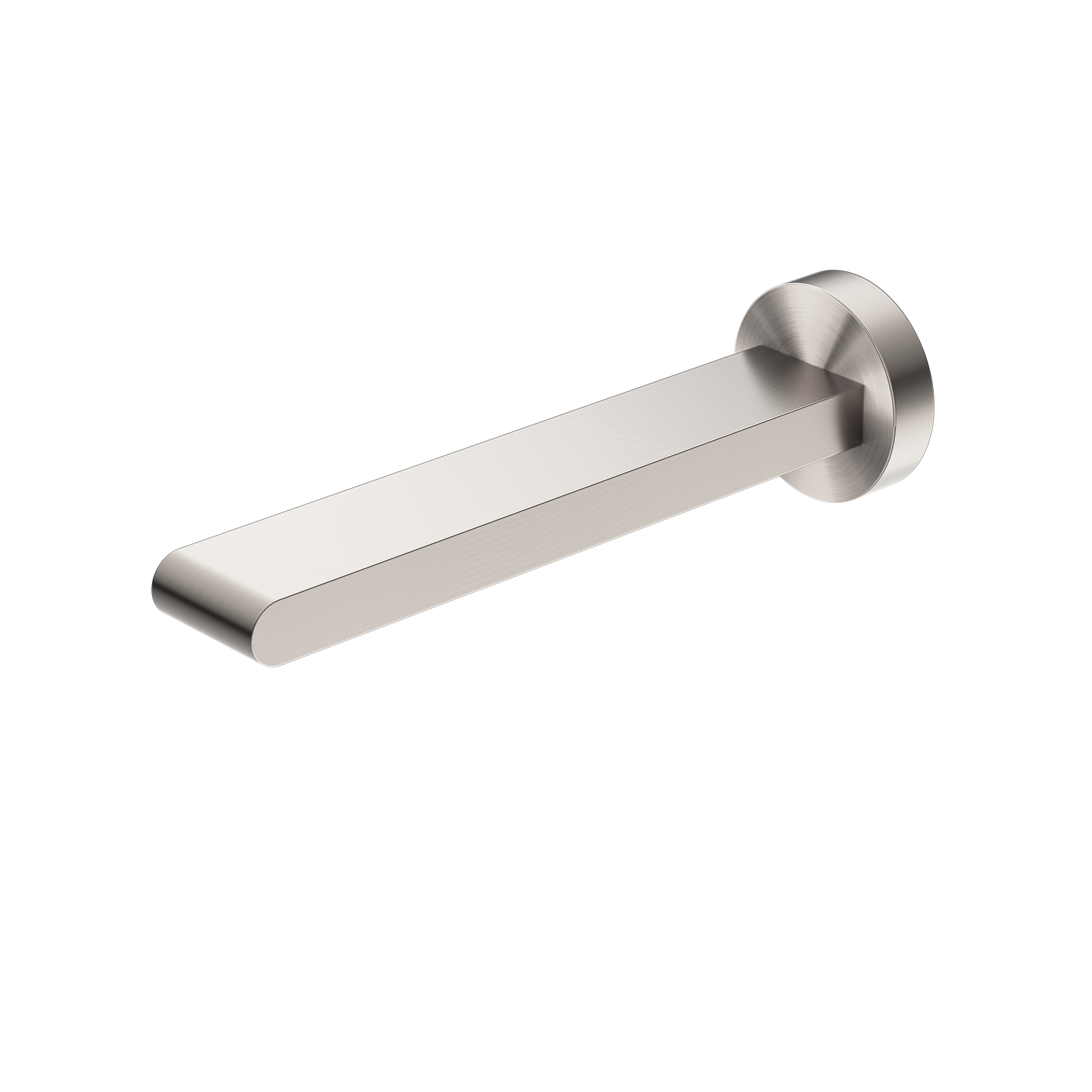 BIANCA FIXED BATH SPOUT ONLY 200MM BRUSHED NICKEL