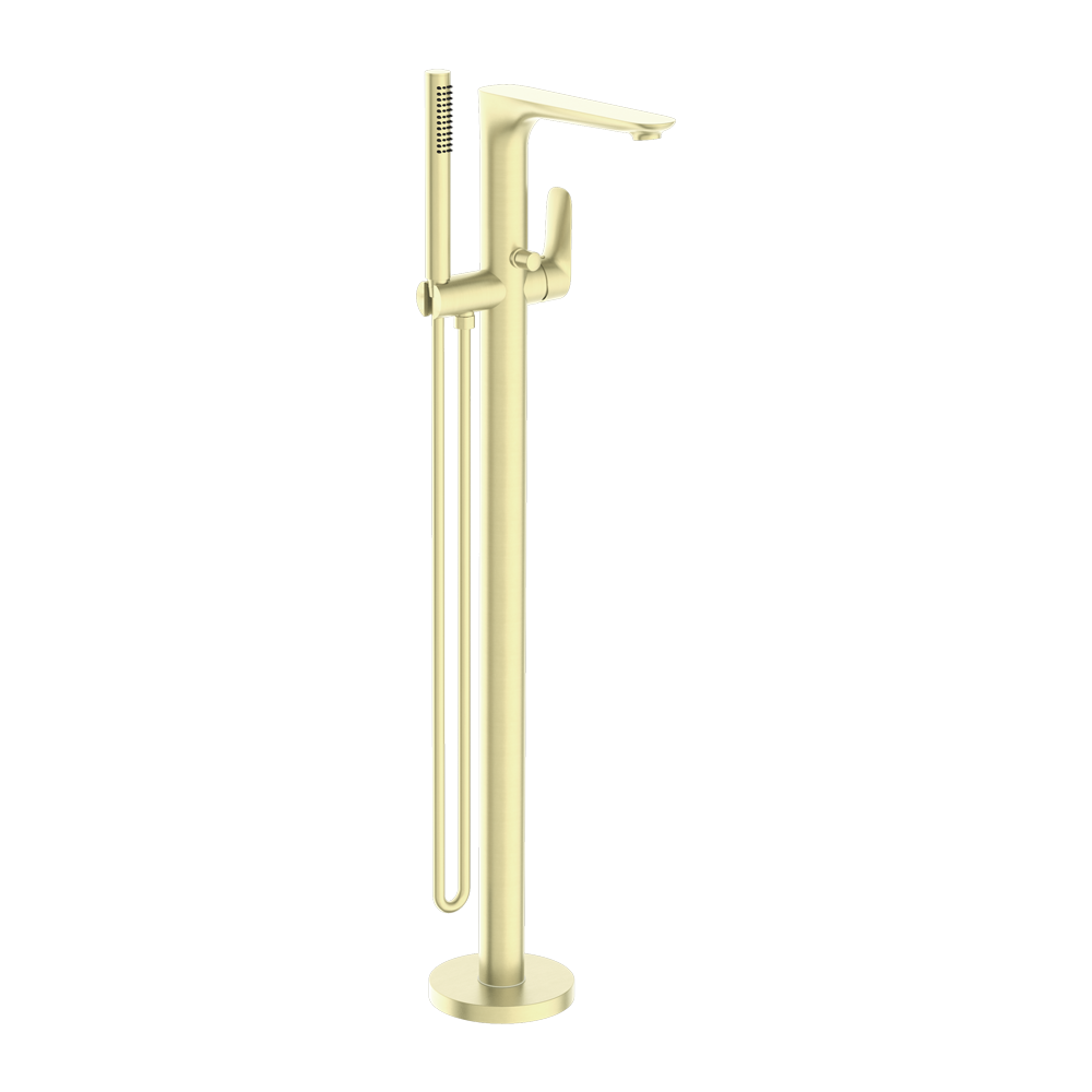 BIANCA FREESTANDING BATH MIXER WITH HAND SHOWER BRUSHED GOLD