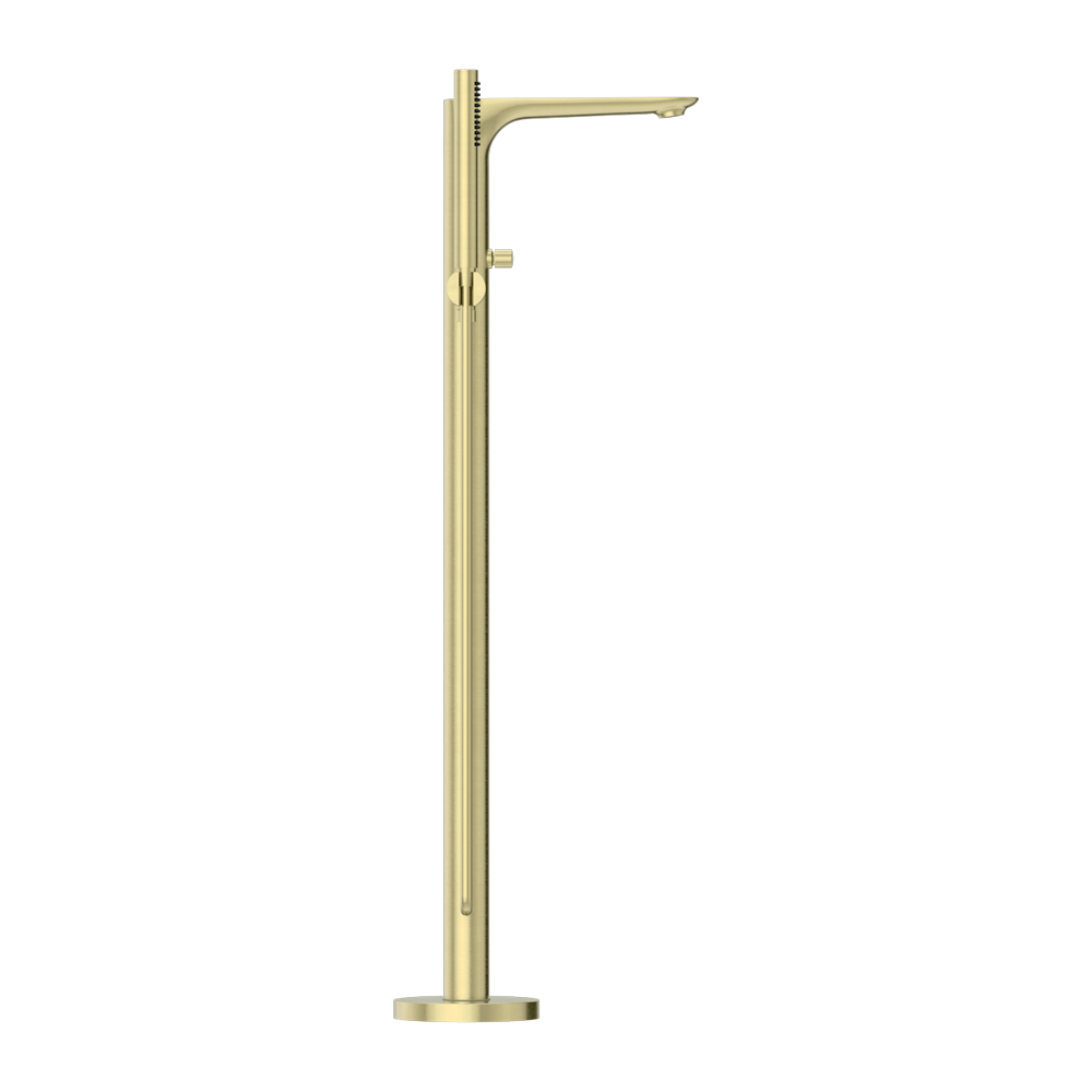 BIANCA FREESTANDING BATH MIXER WITH HAND SHOWER BRUSHED GOLD
