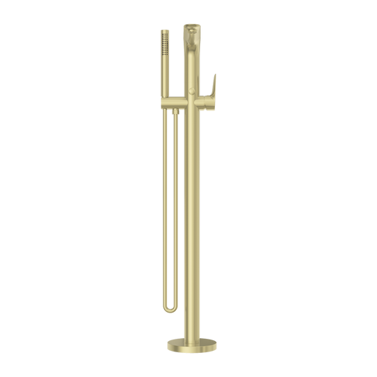BIANCA FREESTANDING BATH MIXER WITH HAND SHOWER BRUSHED GOLD