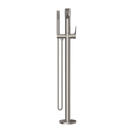 BIANCA FREESTANDING BATH MIXER WITH HAND SHOWER BRUSHED NICKEL