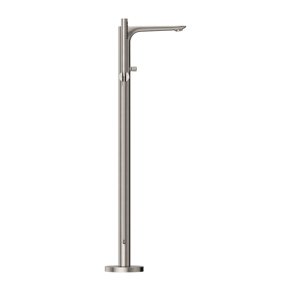 BIANCA FREESTANDING BATH MIXER WITH HAND SHOWER BRUSHED NICKEL