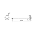 BIANCA FIXED BATH SPOUT ONLY 240MM MATTE BLACK