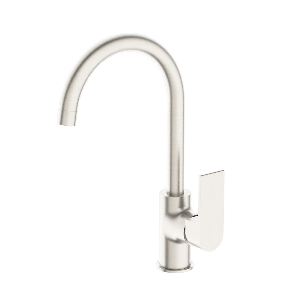 BIANCA KITCHEN MIXER GOOSENECK SPOUT BRUSHED NICKEL