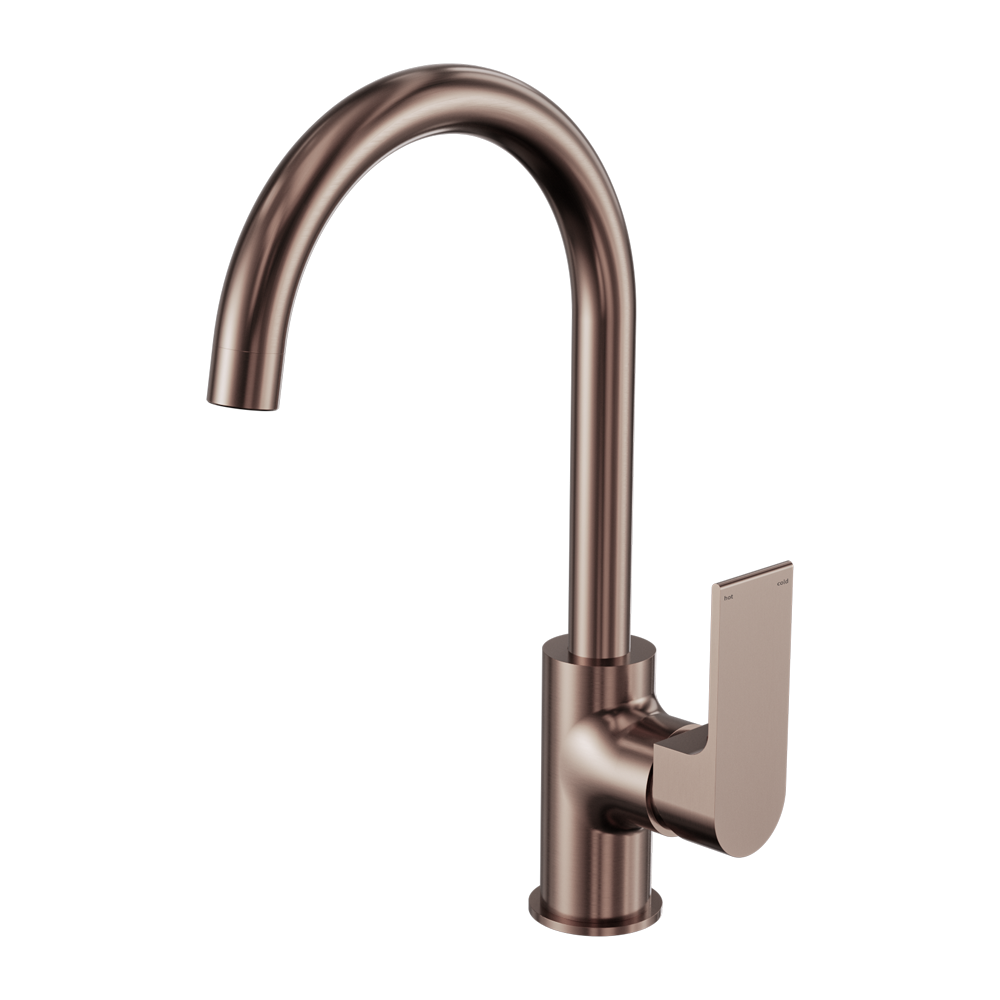 BIANCA KITCHEN MIXER GOOSENECK SPOUT BRUSHED BRONZE