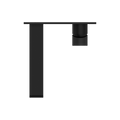 BIANCA WALL BASIN/BATH MIXER 187/230MM MATTE BLACK