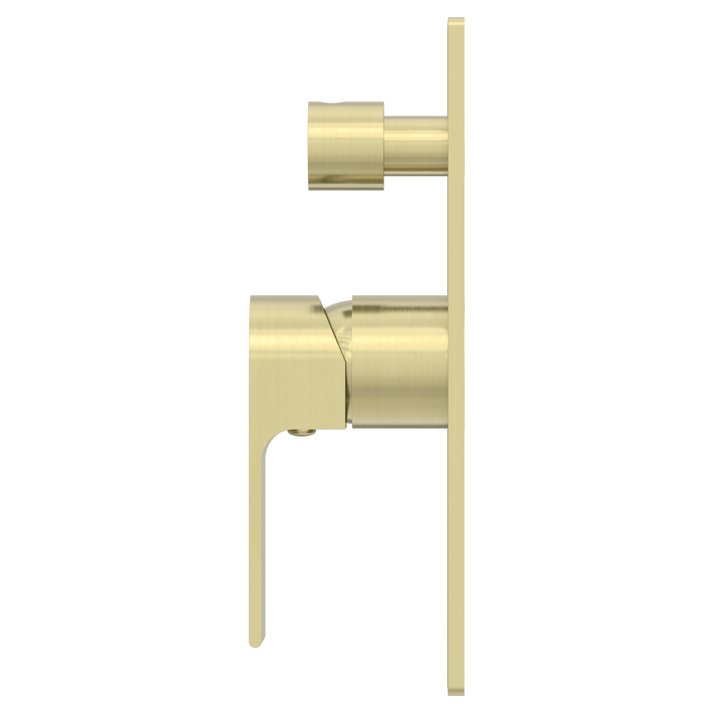 Bianca Shower Mixer With Divertor Brushed Gold — Gold & Brass