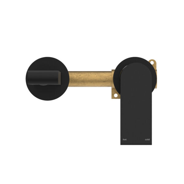 BIANCA WALL BASIN/BATH MIXER SEPARATE BACK PLATE 187/230MM MATTE BLACK