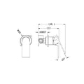 BIANCA SHOWER MIXER 60MM PLATE GUN METAL
