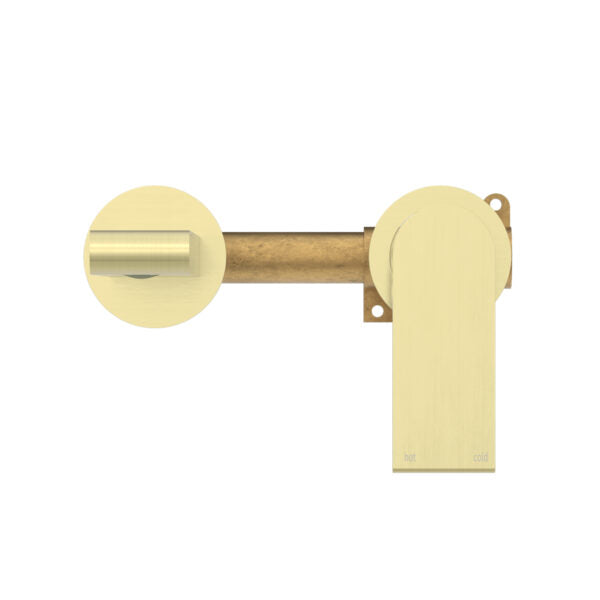 BIANCA WALL BASIN/BATH MIXER SEPARATE BACK PLATE 187/230MM BRUSHED GOLD