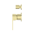 BIANCA SHOWER MIXER WITH DIVERTOR SEPARATE BACK PLATE BRUSHED GOLD