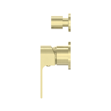 Bianca Shower Mixer With Divertor Separate Back Plate Brushed Gold — Gold & Brass