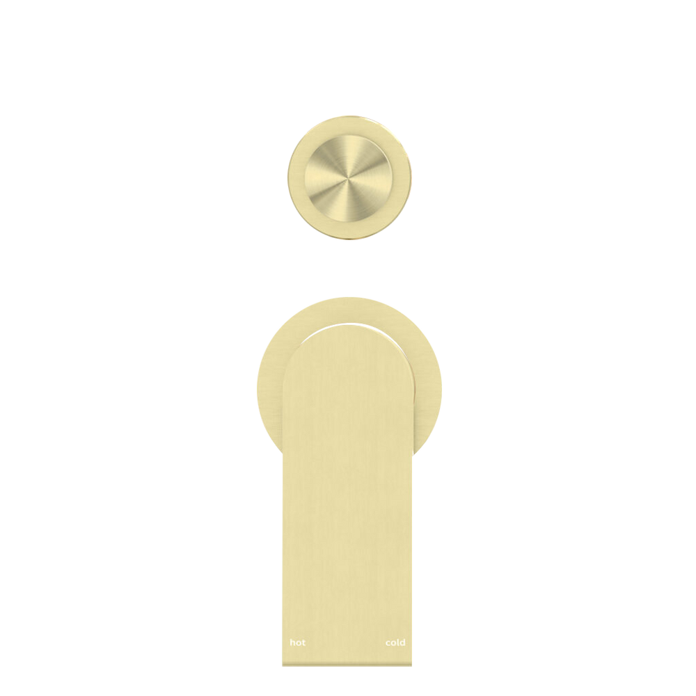 Bianca Shower Mixer With Divertor Separate Back Plate Brushed Gold — Gold & Brass