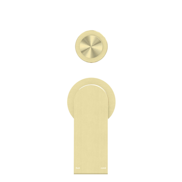 Bianca Shower Mixer With Divertor Separate Back Plate Brushed Gold — Gold & Brass