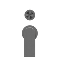 BIANCA SHOWER MIXER WITH DIVERTOR SEPARATE BACK PLATE GUN METAL