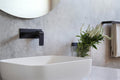 BIANCA WALL BASIN/BATH MIXER 187/230MM MATTE BLACK
