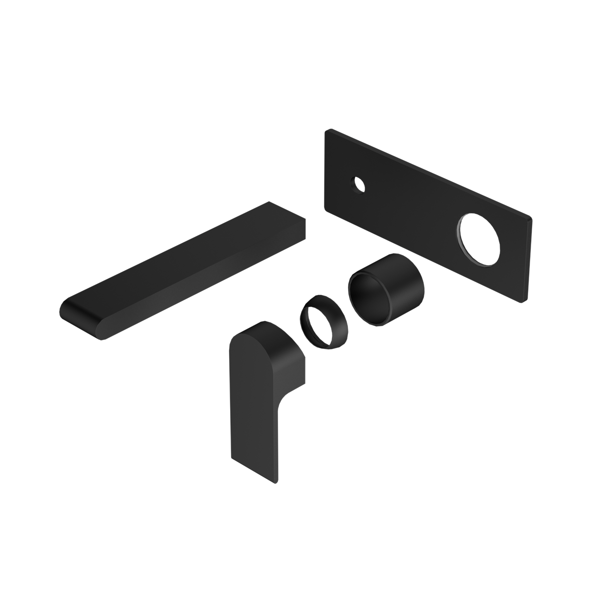 BIANCA WALL BASIN/BATH MIXER 187/230MM TRIM KITS ONLY MATTE BLACK