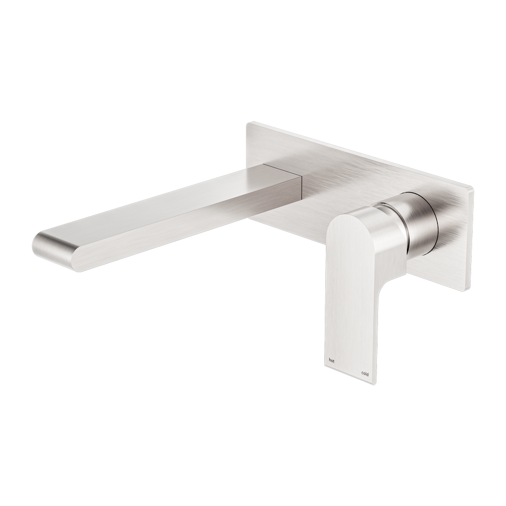 BIANCA WALL BASIN/BATH MIXER 187/230MM BRUSHED NICKEL
