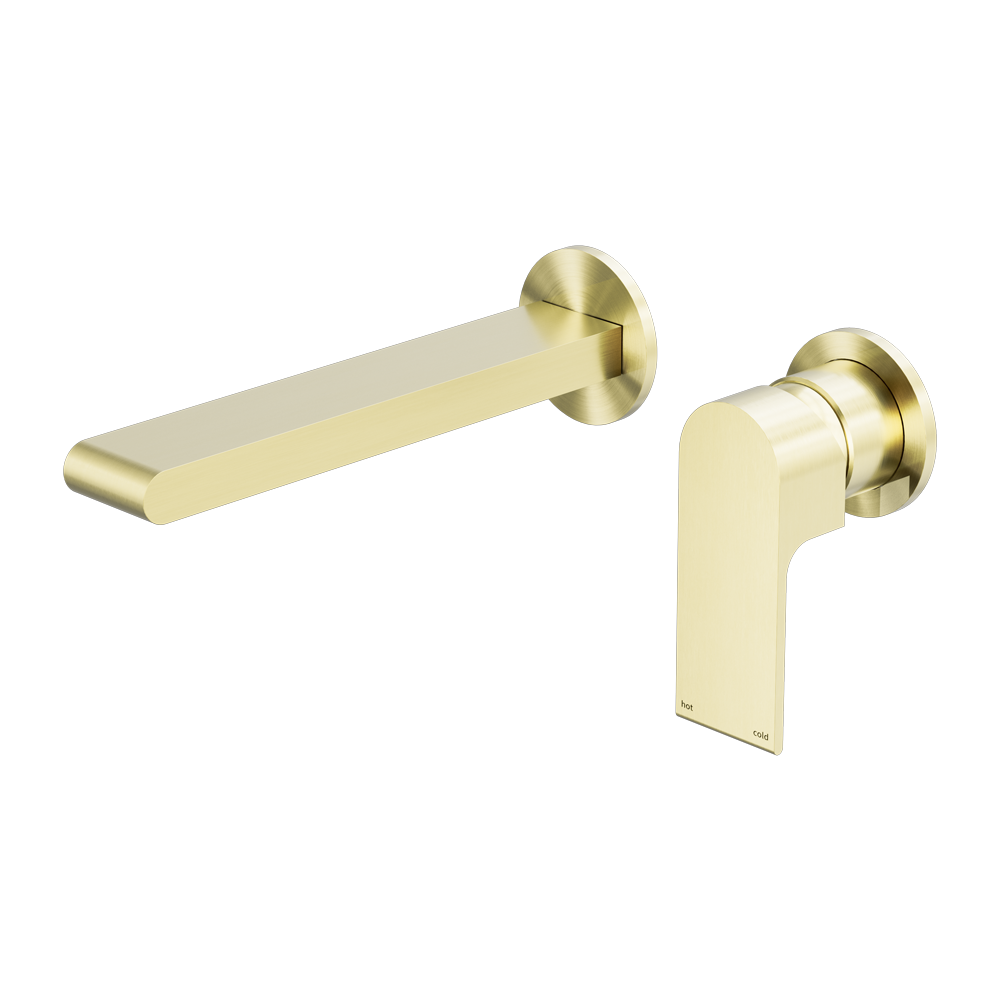 BIANCA WALL BASIN/BATH MIXER SEPARATE BACK PLATE 187/230MM BRUSHED GOLD