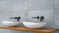 BIANCA WALL BASIN/BATH MIXER SEPARATE BACK PLATE 187/230MM MATTE BLACK