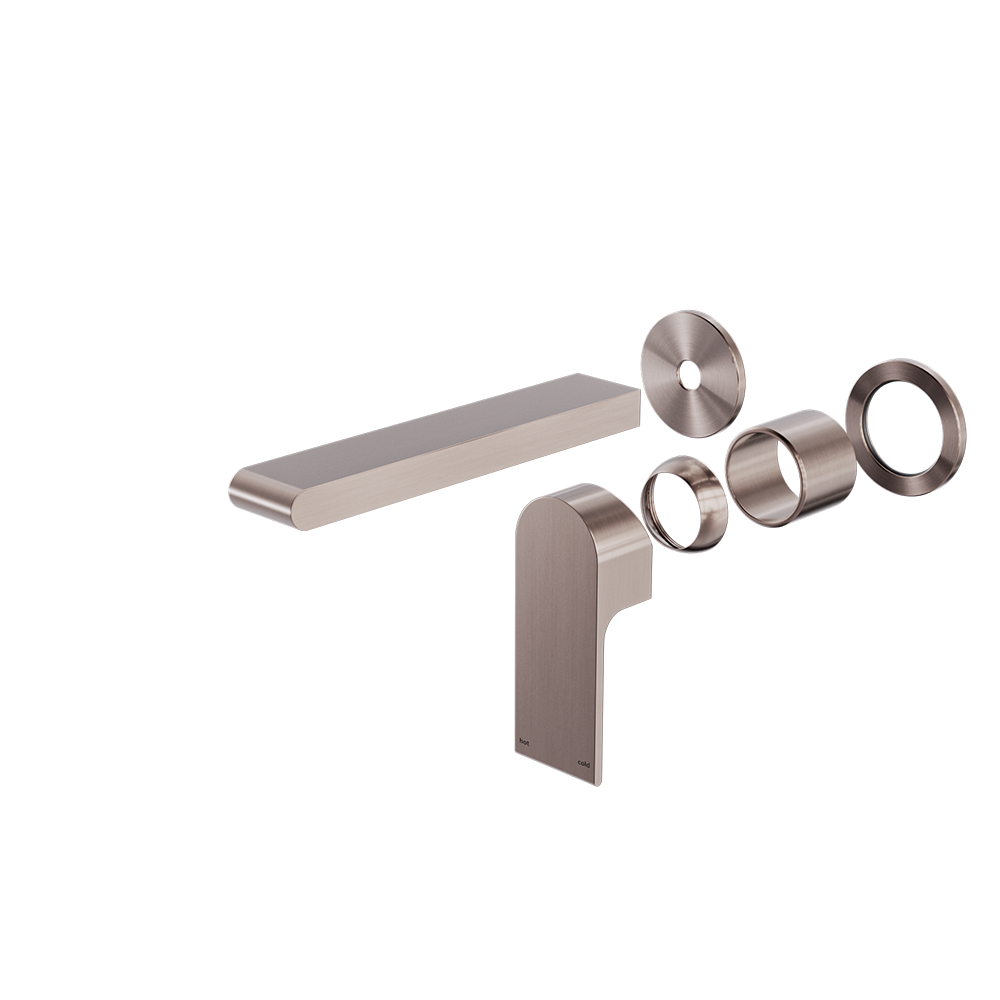 BIANCA WALL BASIN/BATH MIXER SEPARATE BACK PLATE 187/230 MM TRIM KITS ONLY BRUSHED BRONZE