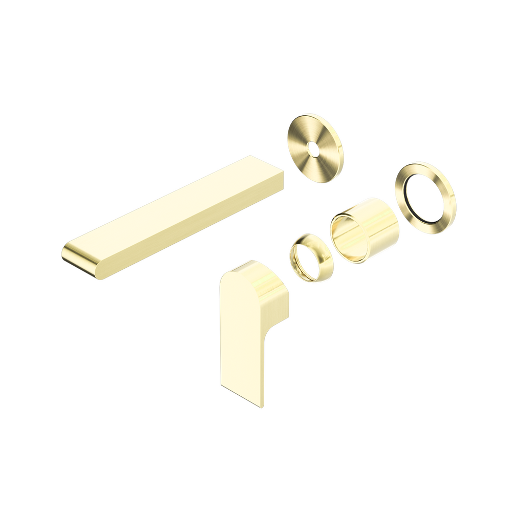 BIANCA WALL BASIN/BATH MIXER SEPARATE BACK PLATE 187/230MM TRIM KITS ONLY BRUSHED GOLD